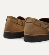 Aurora For Drake S Middle English Light Brown Roughout Leather Shoe