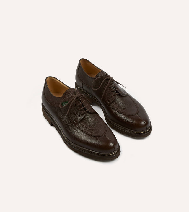 Paraboot Avignon Moka Brown Leather Derby Shoe