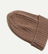Lambswool Ribbed Knit Cap