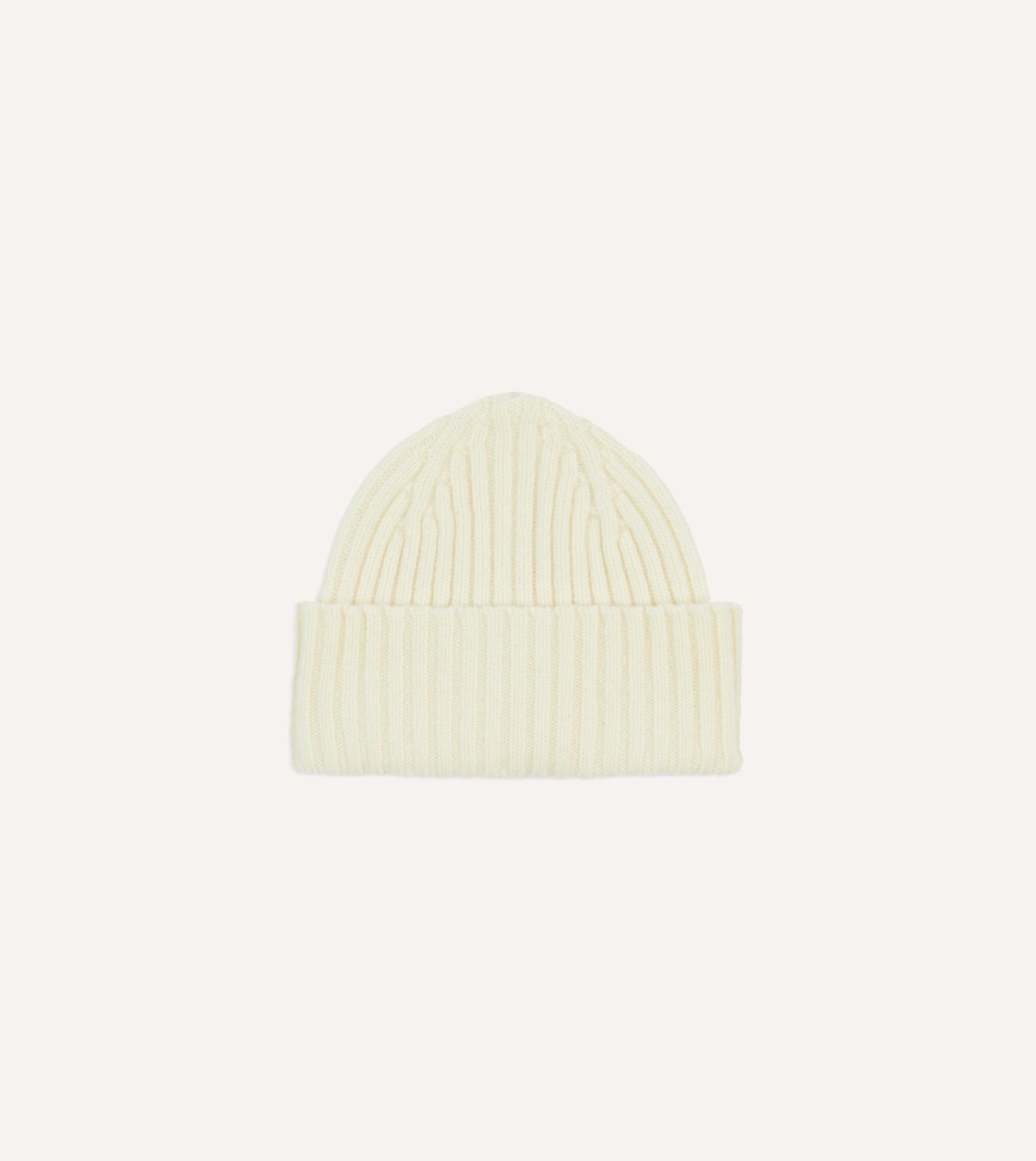 Lambswool Ribbed Knit Cap