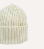 Lambswool Ribbed Knit Cap
