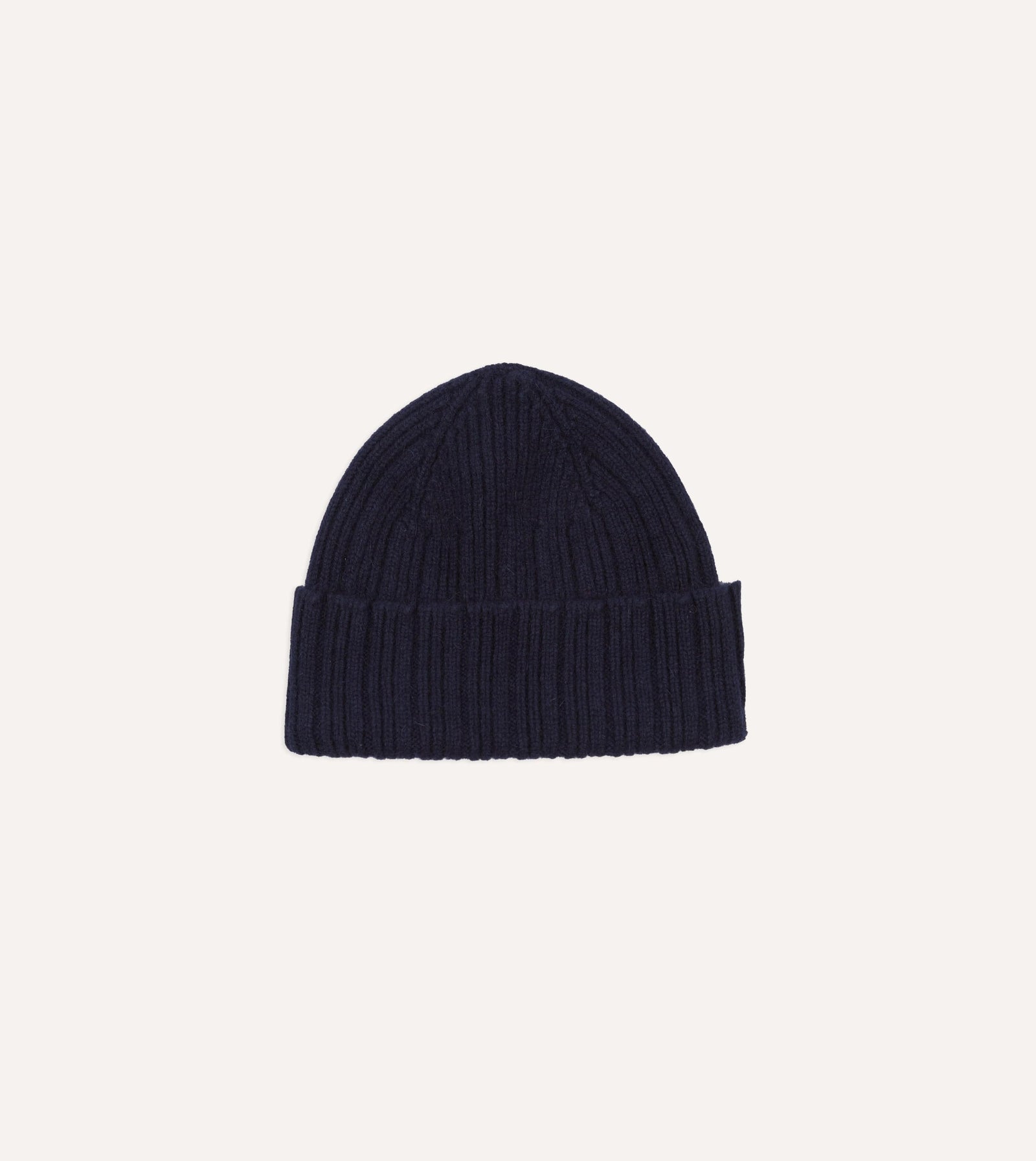 Angora Lambswool Ribbed Knit Cap