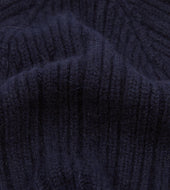 Angora Lambswool Ribbed Knit Cap