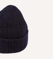 Angora Lambswool Ribbed Knit Cap