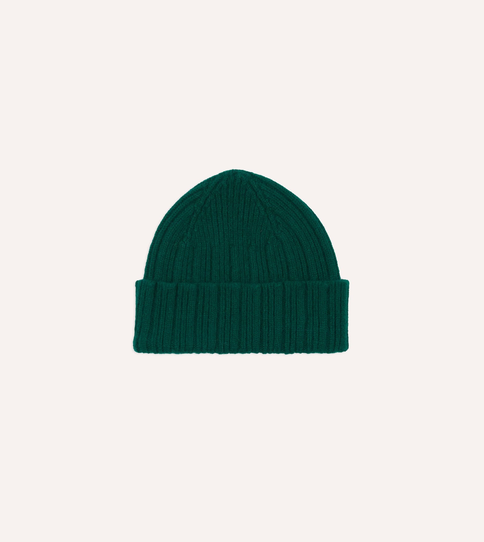 Angora Lambswool Ribbed Knit Cap