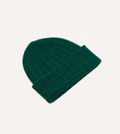 Angora Lambswool Ribbed Knit Cap