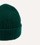 Angora Lambswool Ribbed Knit Cap