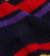 Yellow And Red Multi Stripe Geelongora Ribbed Knit Cap