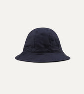 Câbleami Navy Baker Back Satin Cotton Metro Hat