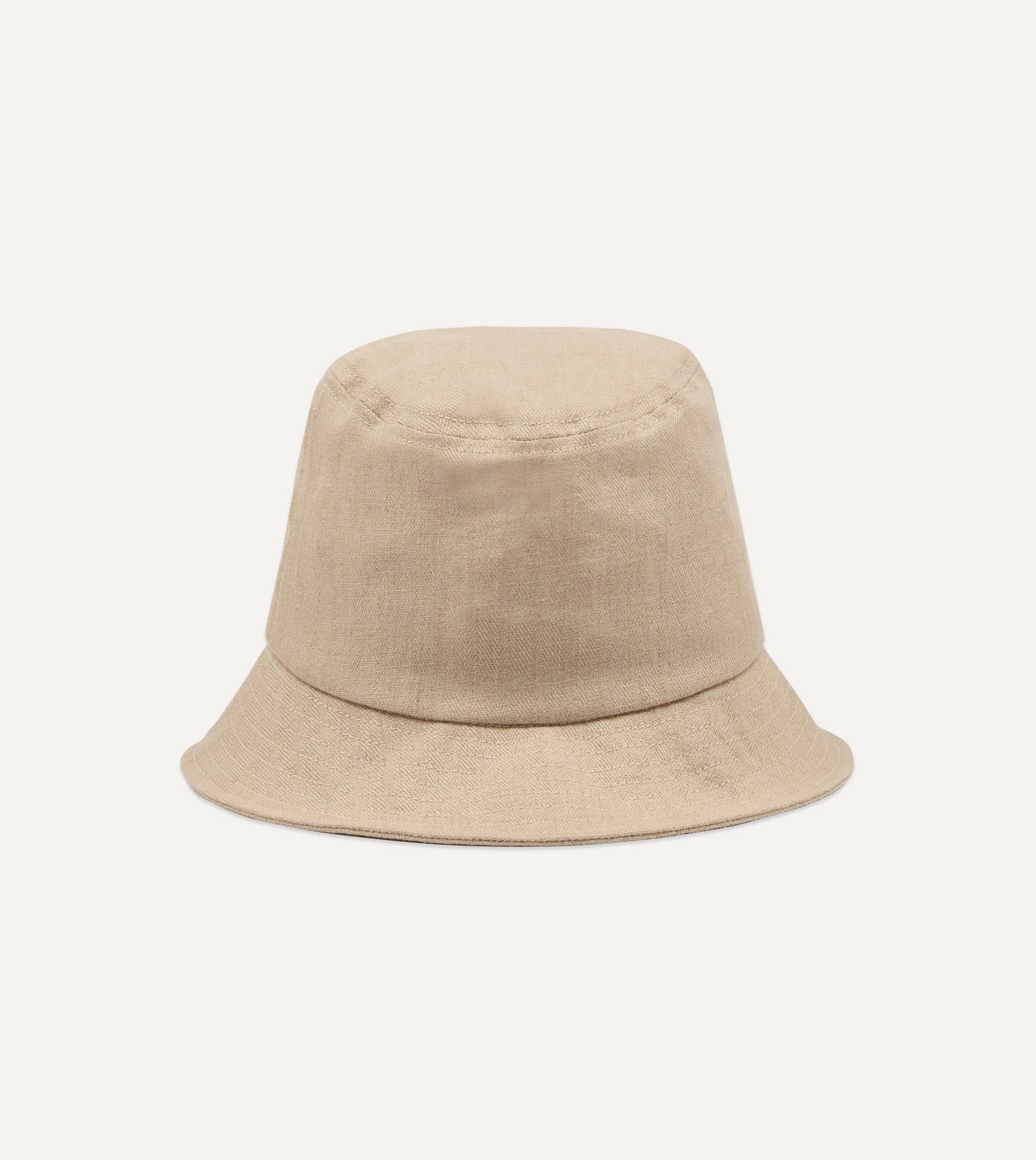 C Bleami Herringbone Linen Bucket Hat
