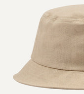 C Bleami Herringbone Linen Bucket Hat