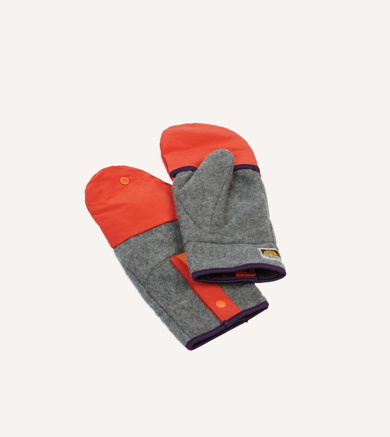 Elmer Grey And Orange Eco Cover Fleece Mitten