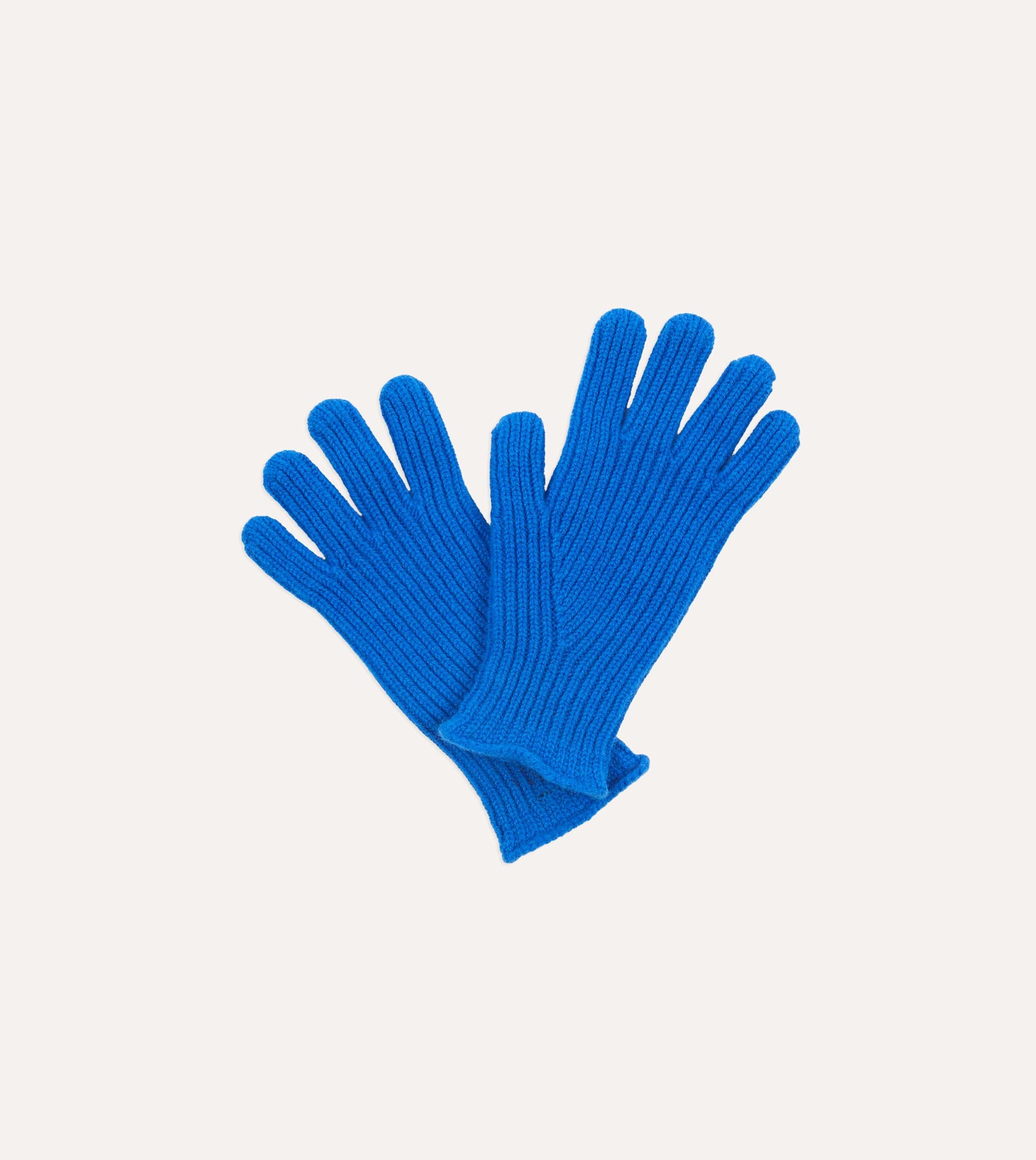 Lambswool Ribbed Knitted Gloves