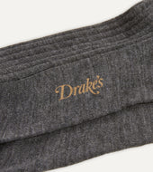 Grey Wool Over The Calf Socks