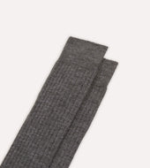 Grey Wool Over The Calf Socks
