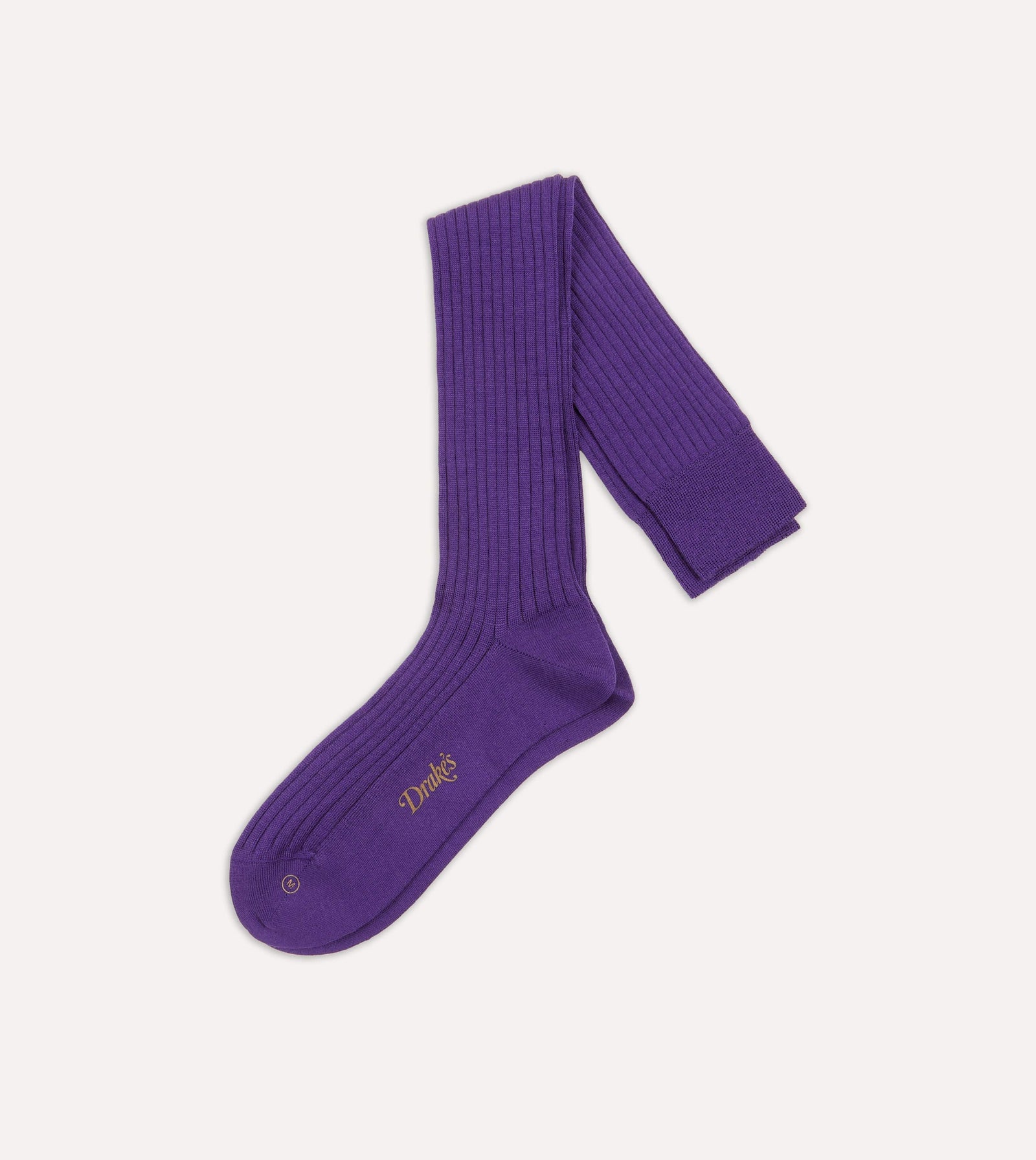 Dark Purple Wool Over The Calf Socks