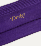Dark Purple Wool Over The Calf Socks