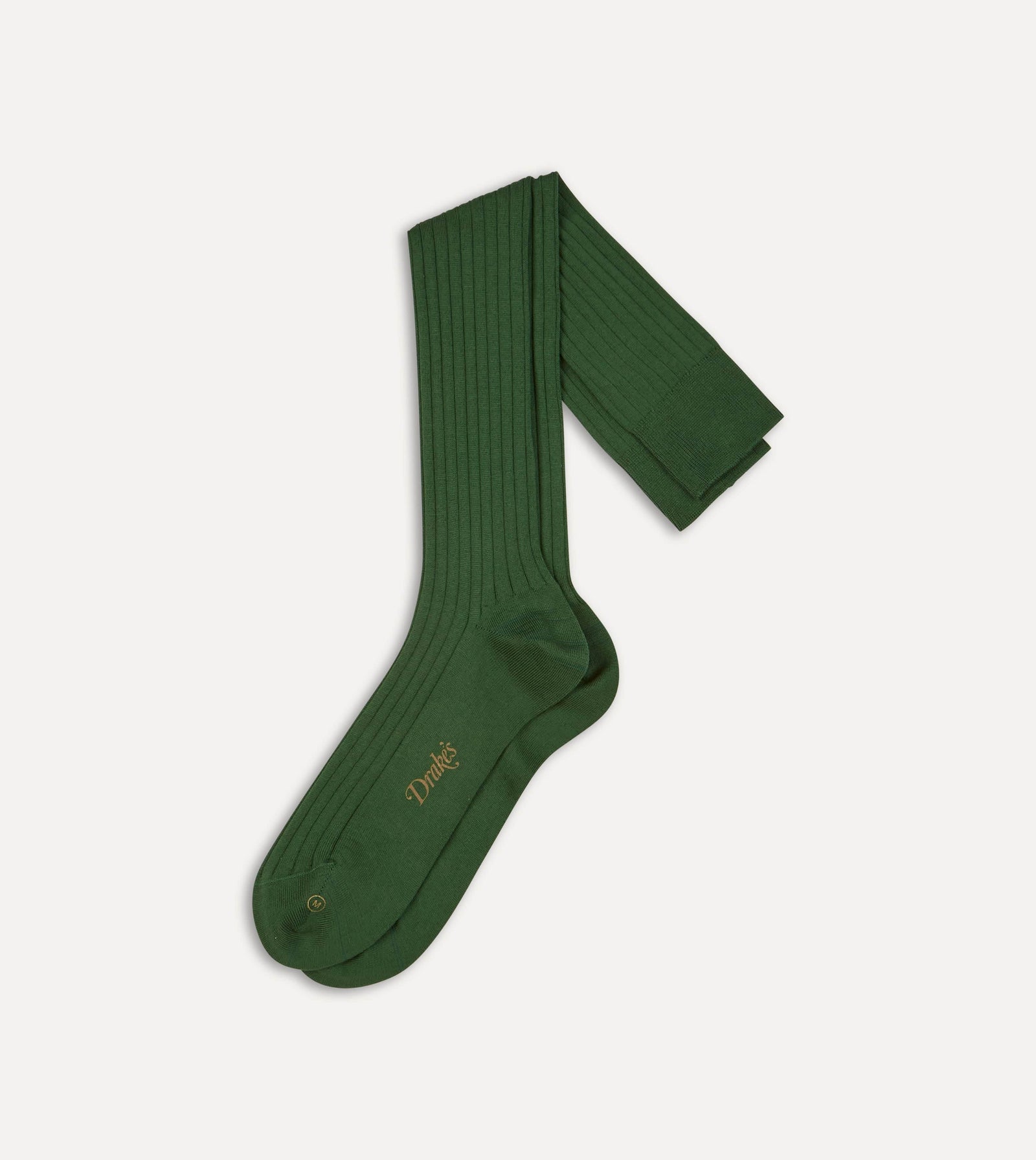 Green Cotton Over The Calf Socks