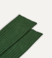 Green Cotton Over The Calf Socks