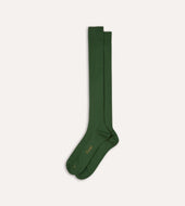 Green Cotton Over The Calf Socks