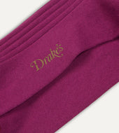 Fuchsia Cotton Over The Calf Socks