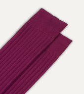 Fuchsia Cotton Over The Calf Socks