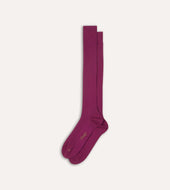 Fuchsia Cotton Over The Calf Socks