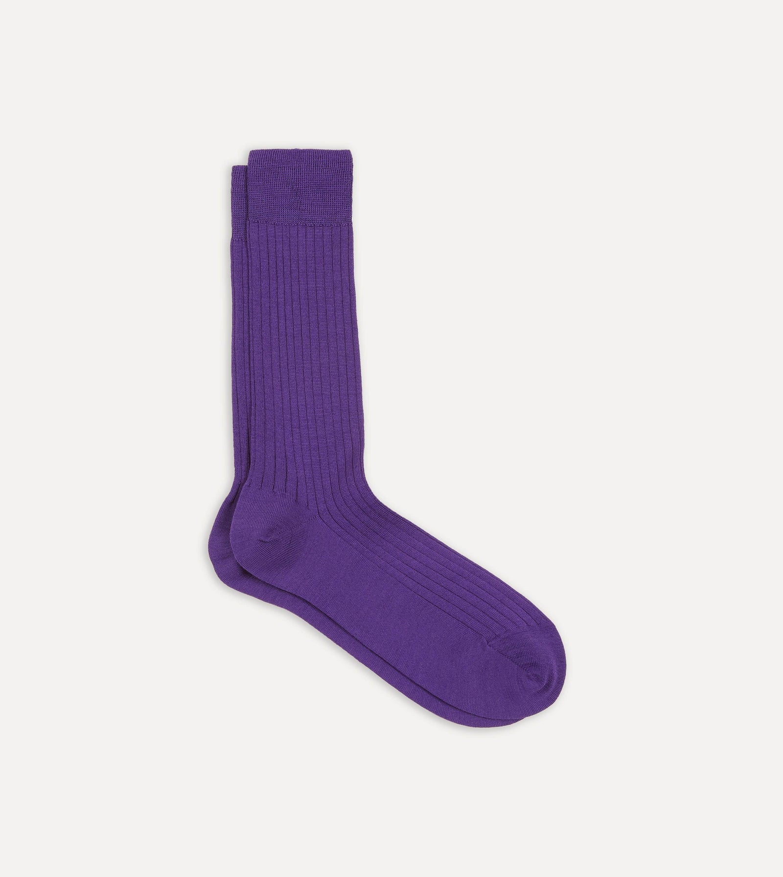 Purple Wool Mid Calf Socks