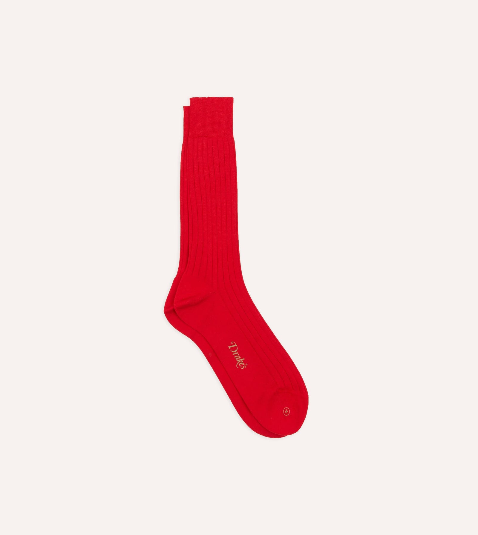 Red Cotton Mid Calf Socks