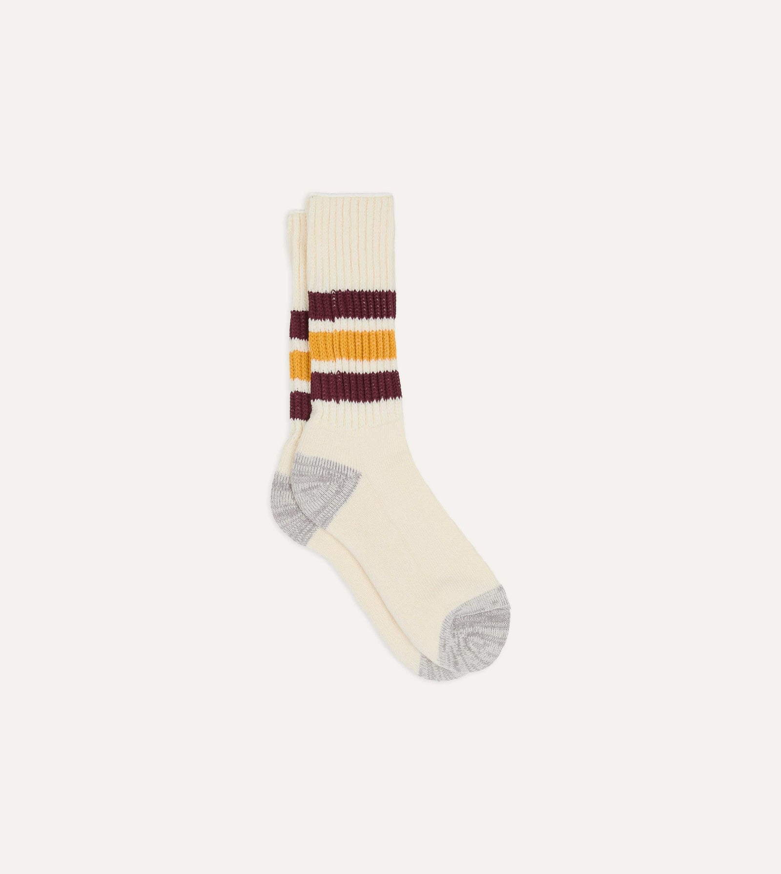 Rototo And Yellow Cotton Crew Socks
