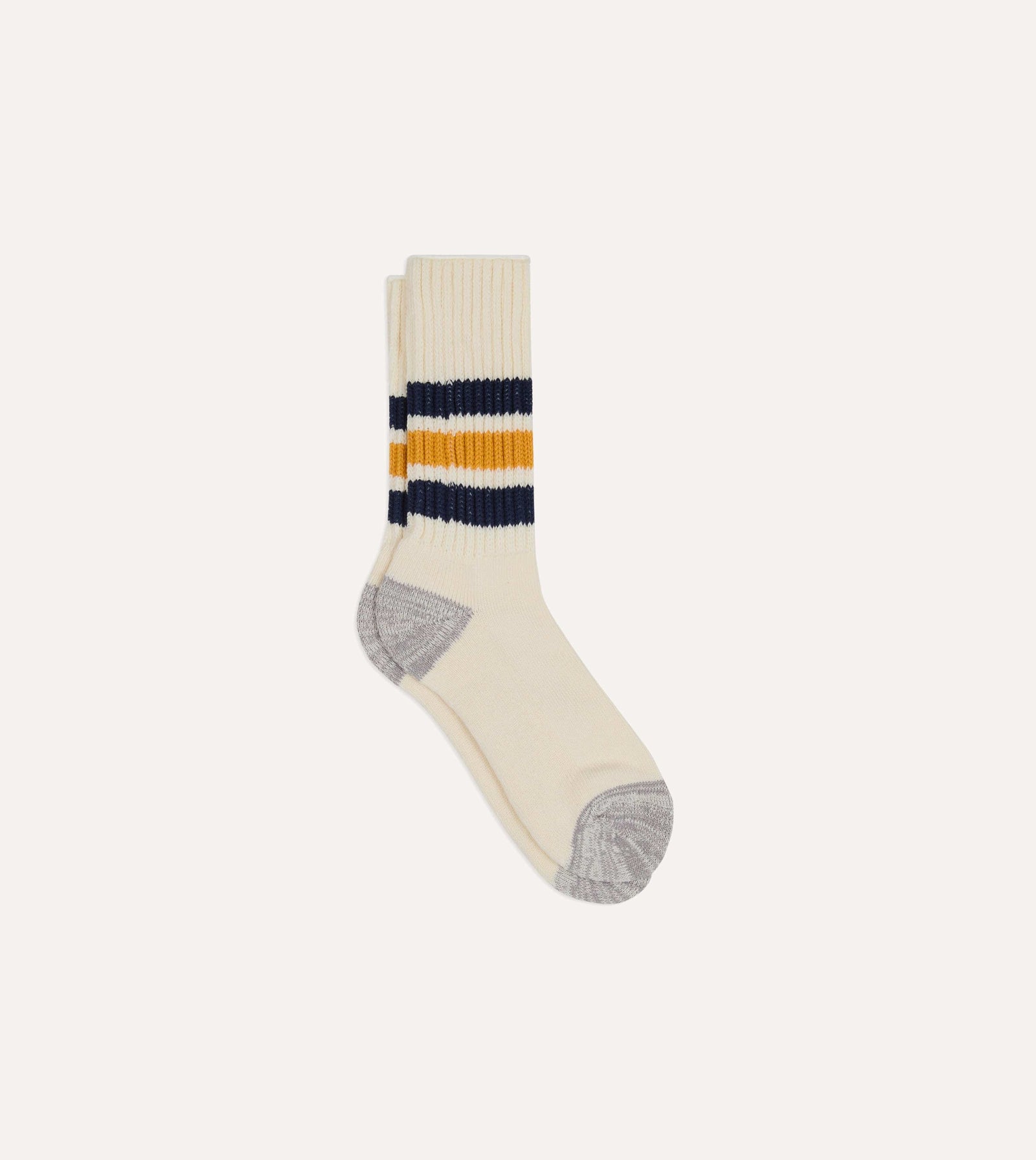 Rototo And Yellow Cotton Crew Socks