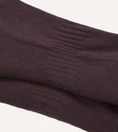 Dark Purple Cotton Sports Socks