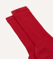 Red Cotton Sports Socks