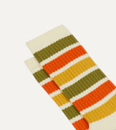 Yellow And Orange Striped Sport Socks