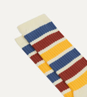 Red And Yellow Striped Sport Socks