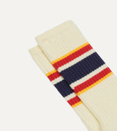 Red And Yellow Striped Sport Socks