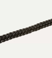 Plaited Bridle Leather Belt With Brass Buckle