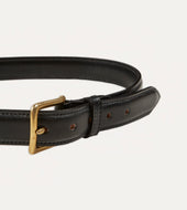 Fully Lined Bridle Leather Belt With Brass Buckle