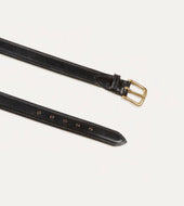 Fully Lined Bridle Leather Belt With Brass Buckle