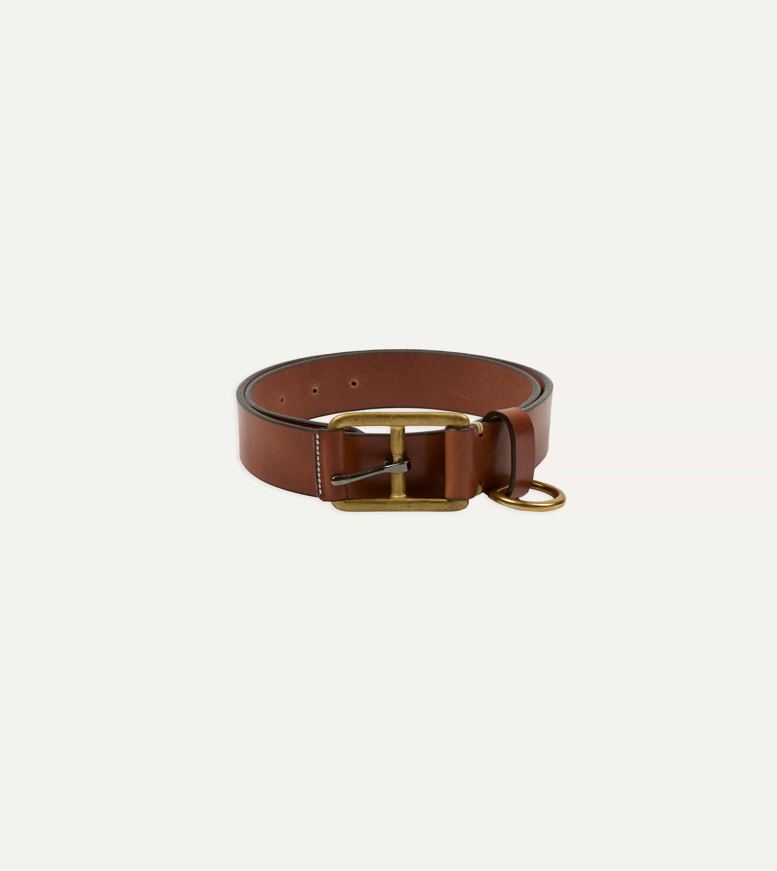 Yuketen Buck Stitched D Ring Belt
