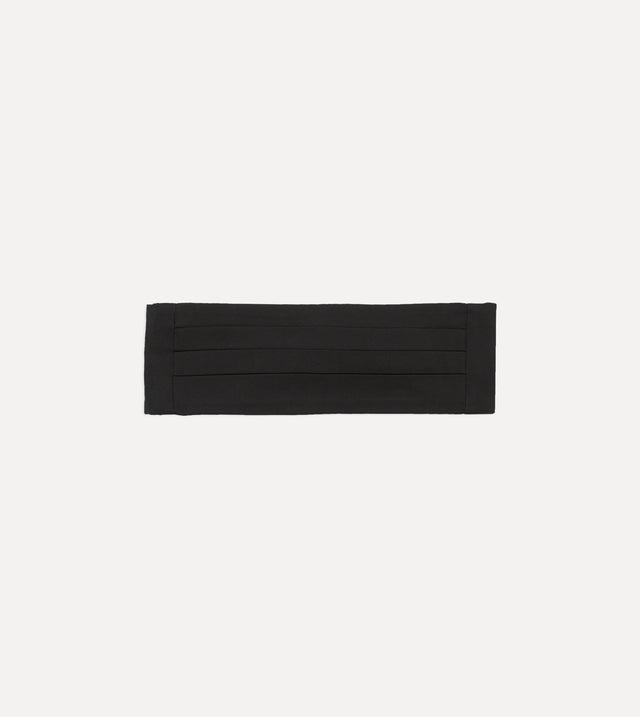 Black Silk Barathea Cummerbund
