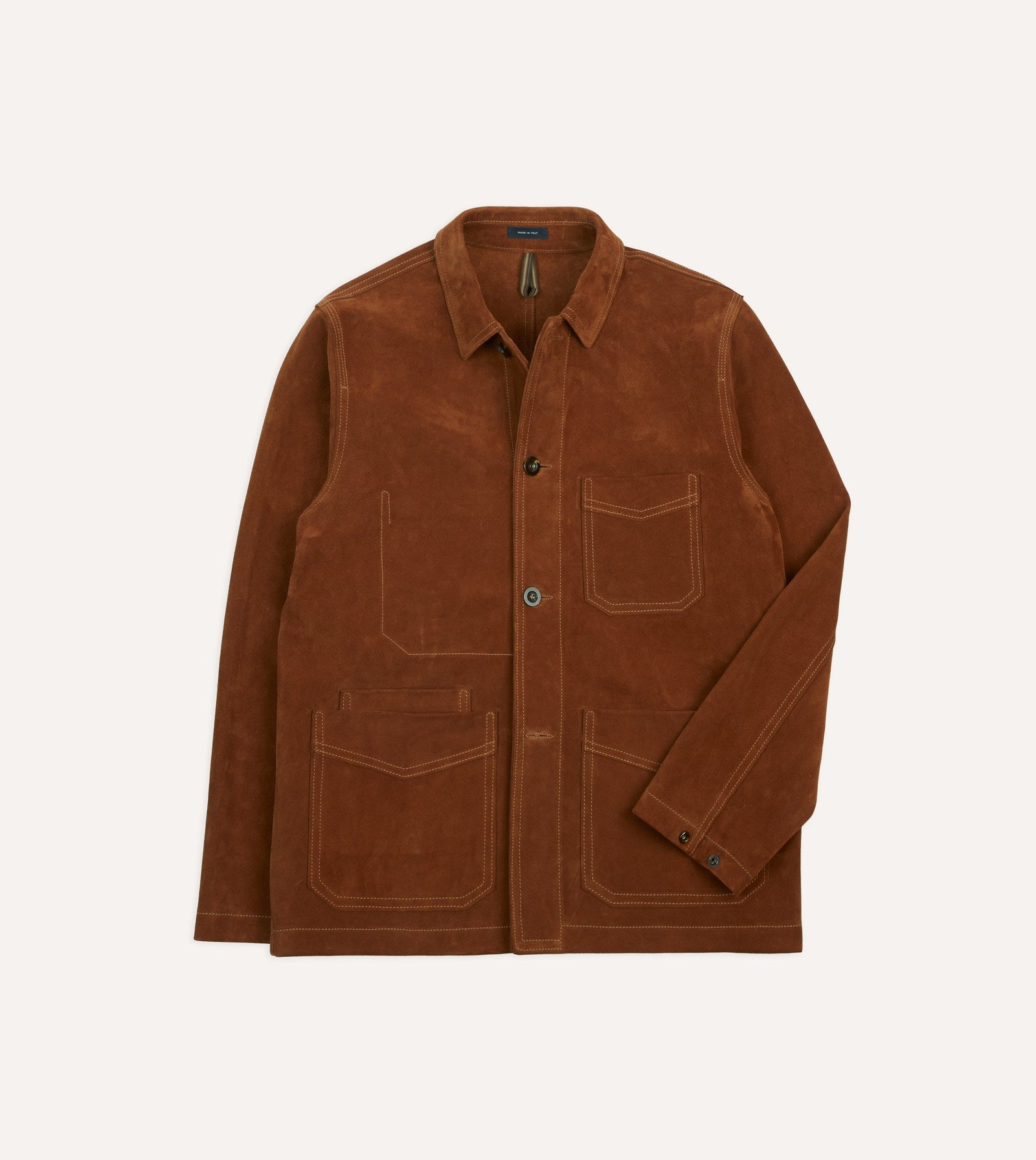 Heavyweight Suede Five Pocket Chore Jacket