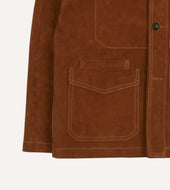 Heavyweight Suede Five Pocket Chore Jacket
