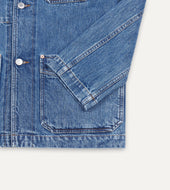 Bleach Wash Selvedge Five Pocket Chore Jacket