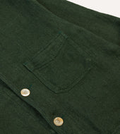 Green Linen Five Pocket Chore Jacket