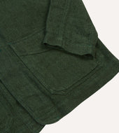 Green Linen Five Pocket Chore Jacket