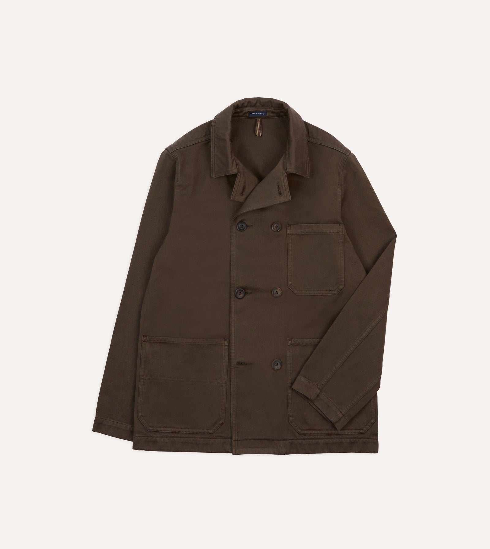 Cotton Double Breasted Chore Coat