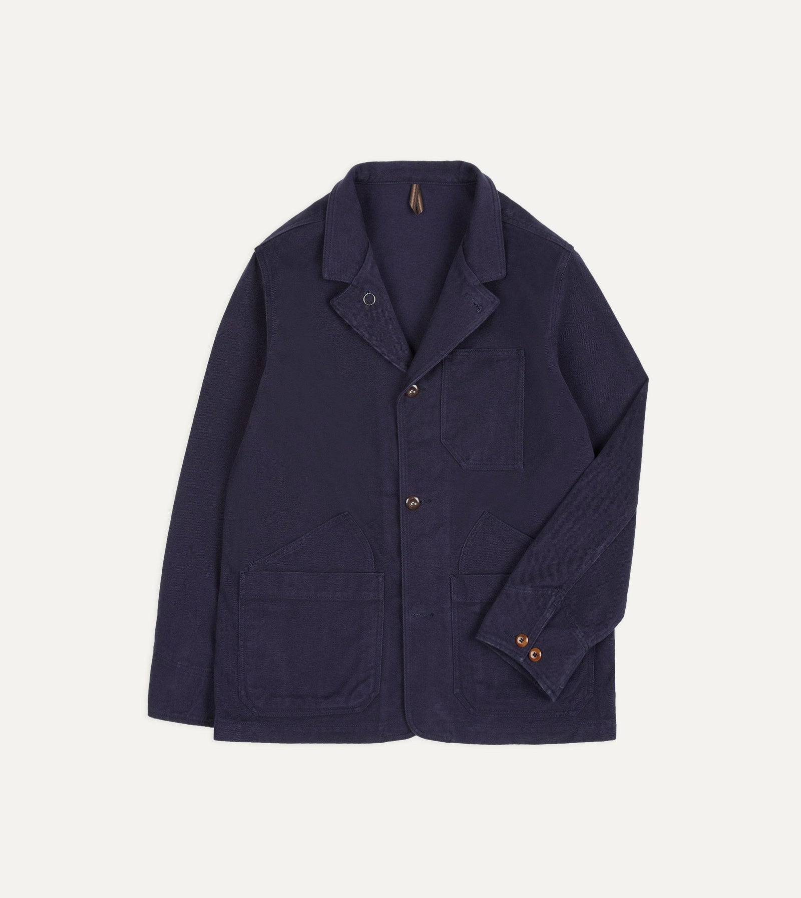 Cotton Canvas Utility Blazer