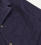 Cotton Canvas Utility Blazer