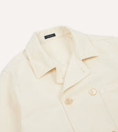 Cotton Linen Double Breasted Chore Coat